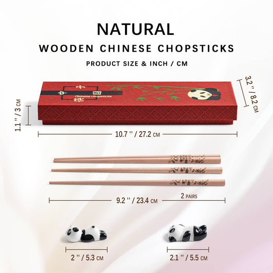 Gift box, chopsticks and chopstick holders in the size of 10.7*3.2 inch and 9.2 inch and 2 inch