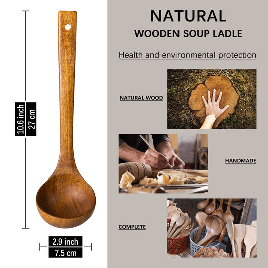 This natural and polished smooth spoon measures 10.6 inches in length and 2.9 inches in width!