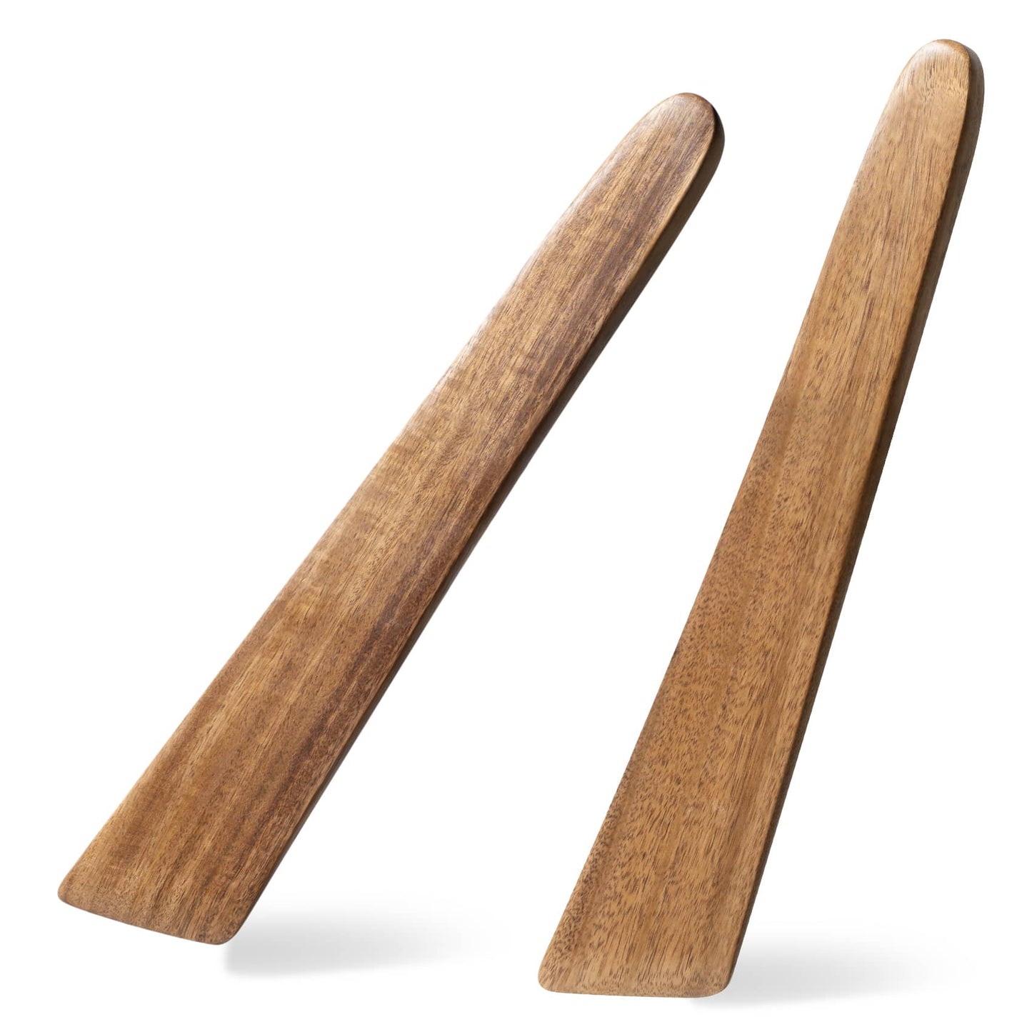 Hefild Wooden Spatula for Cooking Set of 2 – 12 Inch Acacia Wood Spatula with Thin Edge for Flipping – Flat Wooden Spatulas for Nonstick Pans – Sturdy Wood Cooking Utensils for Daily Use