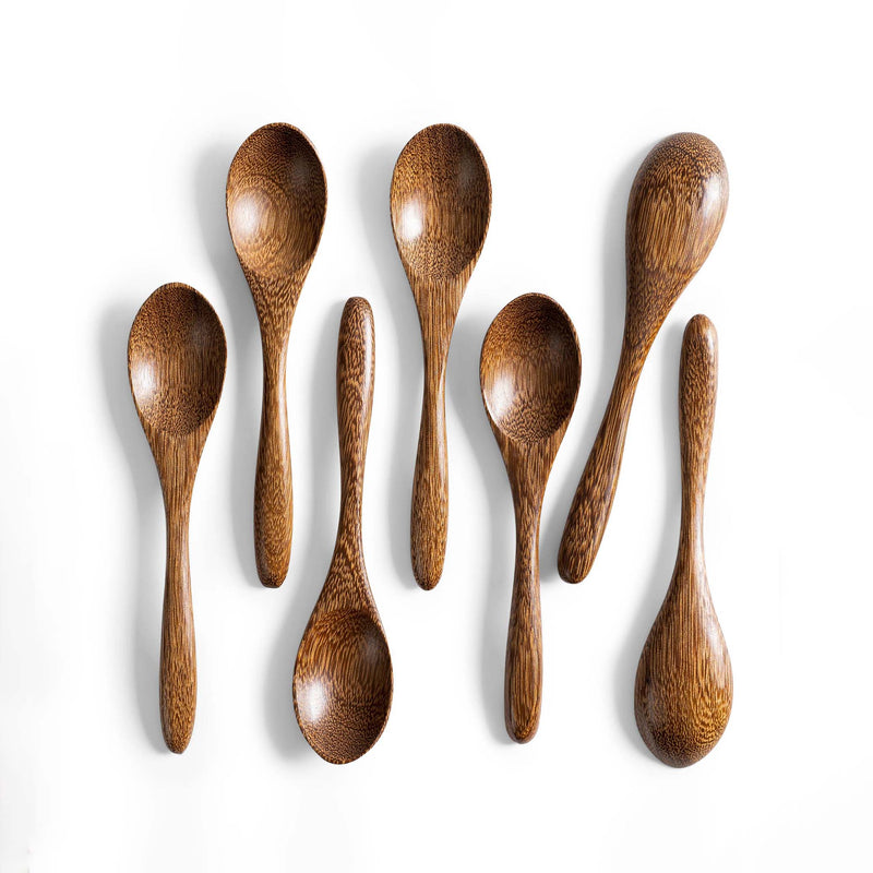 7 pcs 5.8 inch Small Wooden Teaspoons for Honey