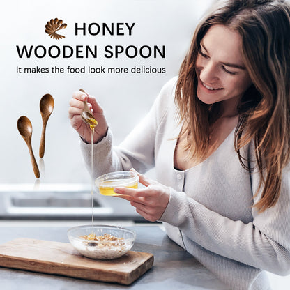 Eating honey with Hefild small wooden spoons rather than a metal spoon protects the enzymes in the honey