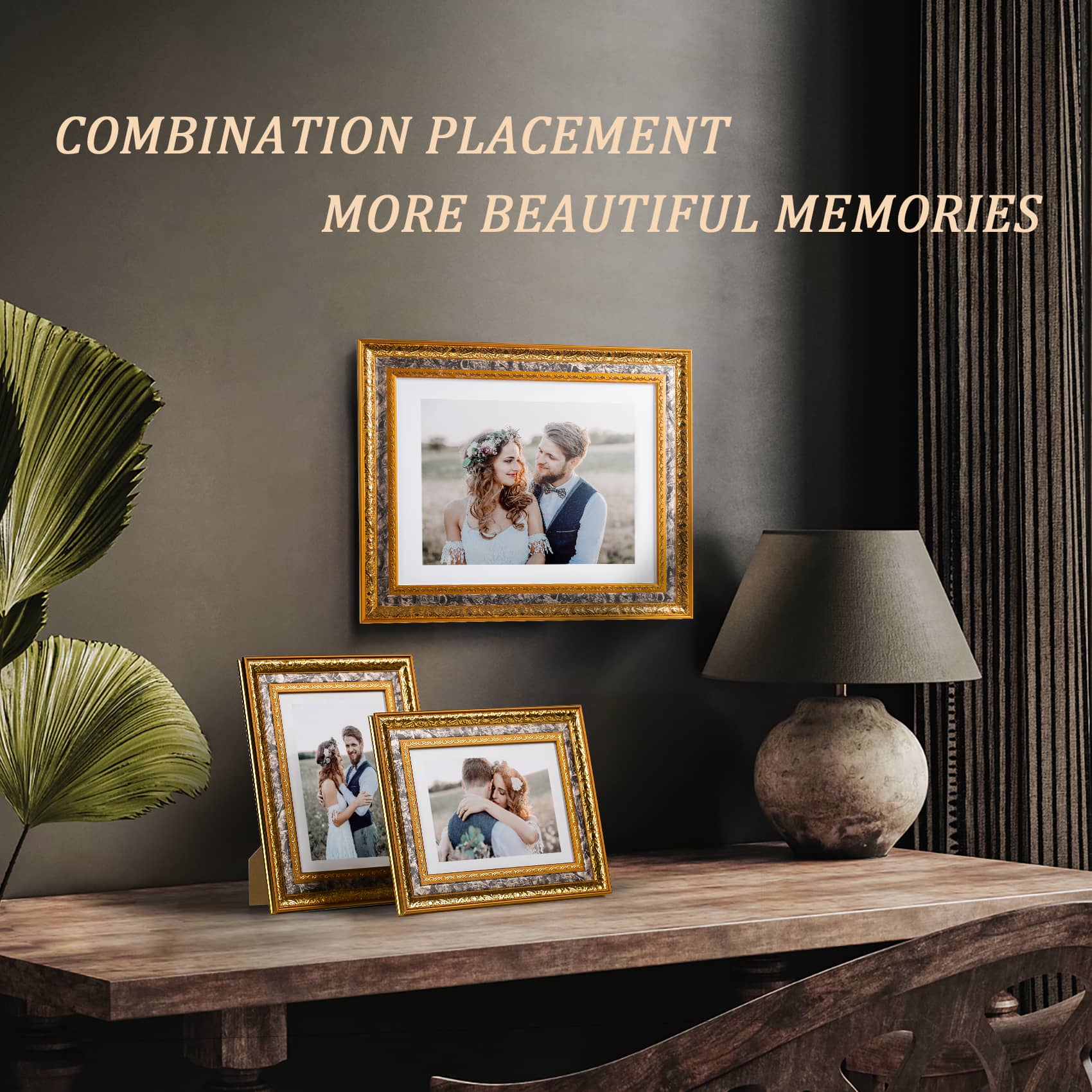 This beautiful and elegant frame can be placed anywhere such as a desk vanity bag preserving a lot of memories