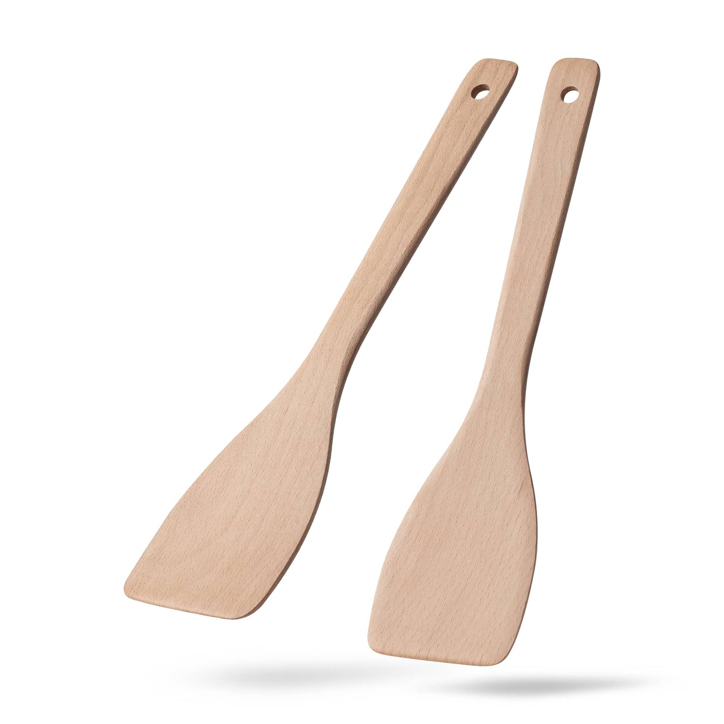 2pcs 13inch Wooden Cooking Spatulas Turners