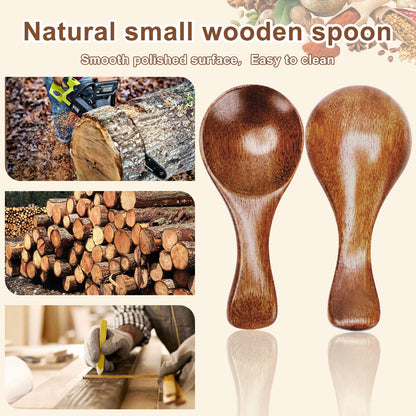 Mini wooden spoons are made of raw wood, polished in 22 steps.