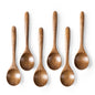 6pcs 6.7inch small wooden table spoons for honey made of Padauk