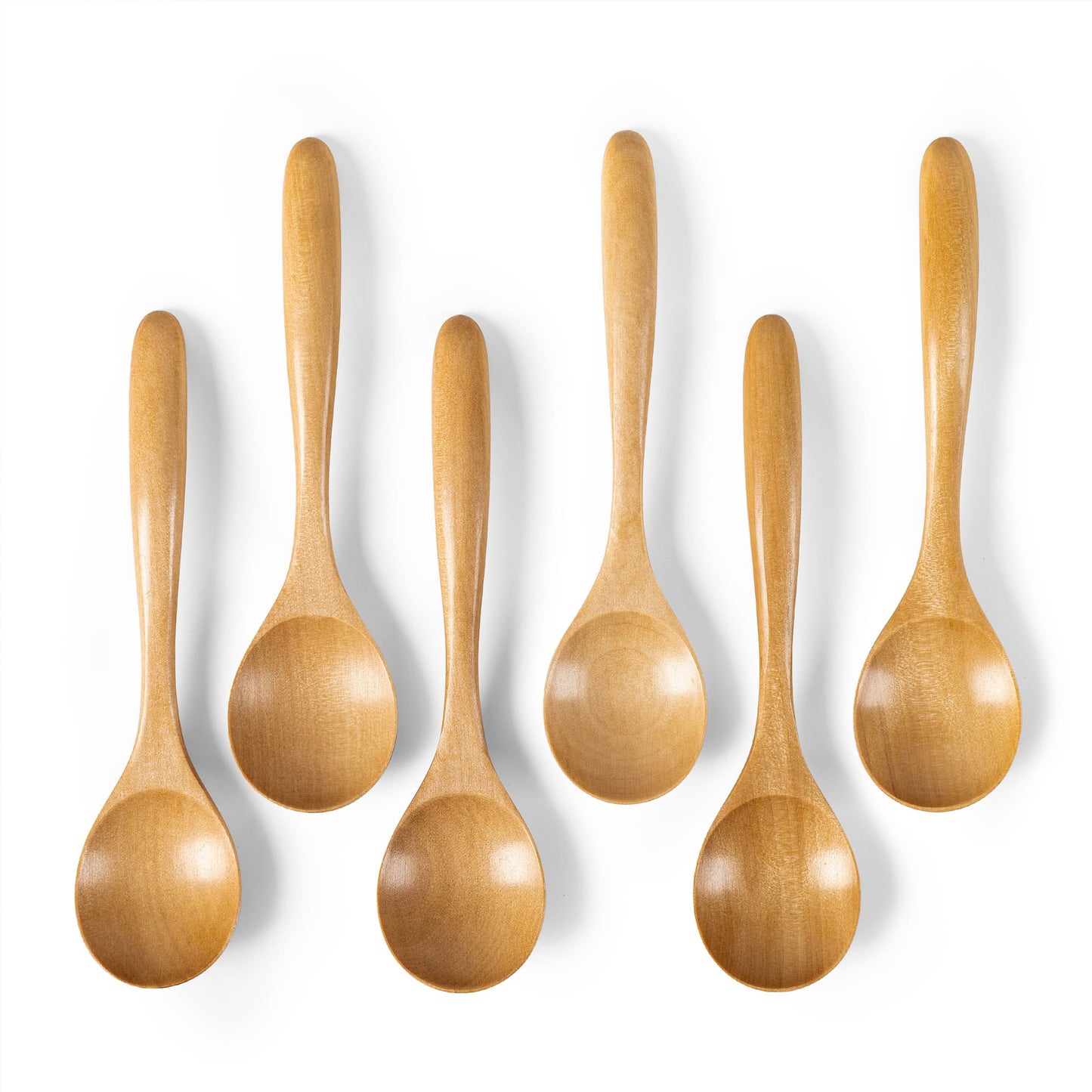 6pcs 6.7inch small wooden table spoons for honey made of Schima