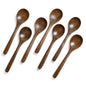 7 pcs 7 inche Eating Spreading jam Children Adults both can use Old lacquer color Small natural Pure wood Wooden spoon 