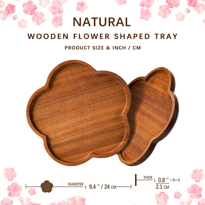 The dimensions of this natural wood disk in the shape of a peach blossom are 9.4*0.8 inchs